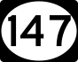 Route 147 marker