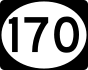 Route 170 marker