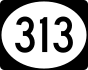 MS Highway 313 marker