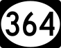 MS Highway 364 marker