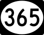 MS Highway 365 marker