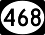 MS Highway 468 marker