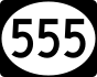 MS Highway 555 marker
