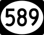 MS Highway 589 marker