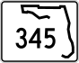 Florida State Road 345 marker