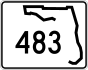 Florida State Road 483 marker