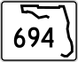 Florida State Road 694 marker