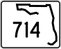 Florida State Road 714 marker