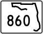 State Road 860 marker