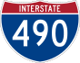 Interstate 490 marker