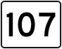 Route 107 marker