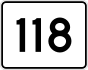 Route 118 marker