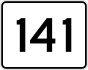 Route 141 marker