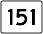 Route 151 marker