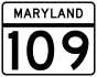 Maryland Route 109 marker