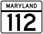 Maryland Route 112 marker