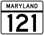 Maryland Route 121 marker