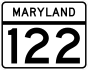 Maryland Route 122 marker