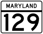 Maryland Route 129 marker