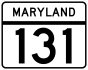 Maryland Route 131 marker