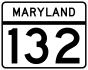 Maryland Route 132 marker