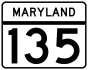 Maryland Route 135 marker