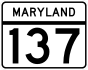 Maryland Route 137 marker