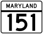 Maryland Route 151 marker