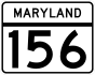 Maryland Route 156 marker