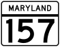 Maryland Route 157 marker