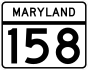 Maryland Route 158 marker