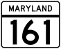 Maryland Route 161 marker