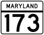 Maryland Route 173 marker