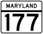 Maryland Route 177 marker