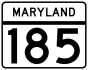 Maryland Route 185 marker