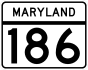 Maryland Route 186 marker