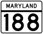 Maryland Route 188 marker
