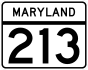 Maryland Route 213 marker