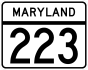 Maryland Route 223 marker