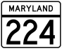 Maryland Route 224 marker