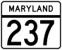 Maryland Route 237 marker