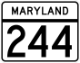Maryland Route 244 marker
