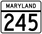 Maryland Route 245 marker
