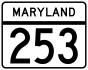 Maryland Route 253 marker