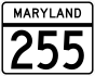 Maryland Route 255 marker