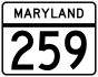 Maryland Route 259 marker