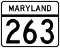 Maryland Route 263 marker