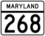 Maryland Route 268 marker