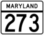 Maryland Route 273 marker