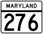 Maryland Route 276 marker